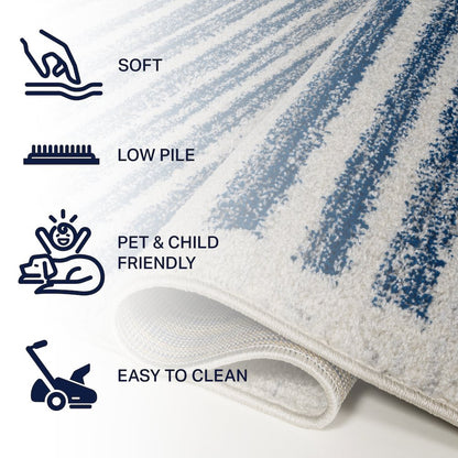 Khalil Modern Berber Stripe Area Rug