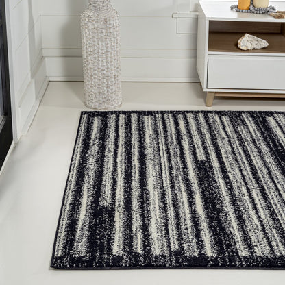 Khalil Modern Berber Stripe Area Rug