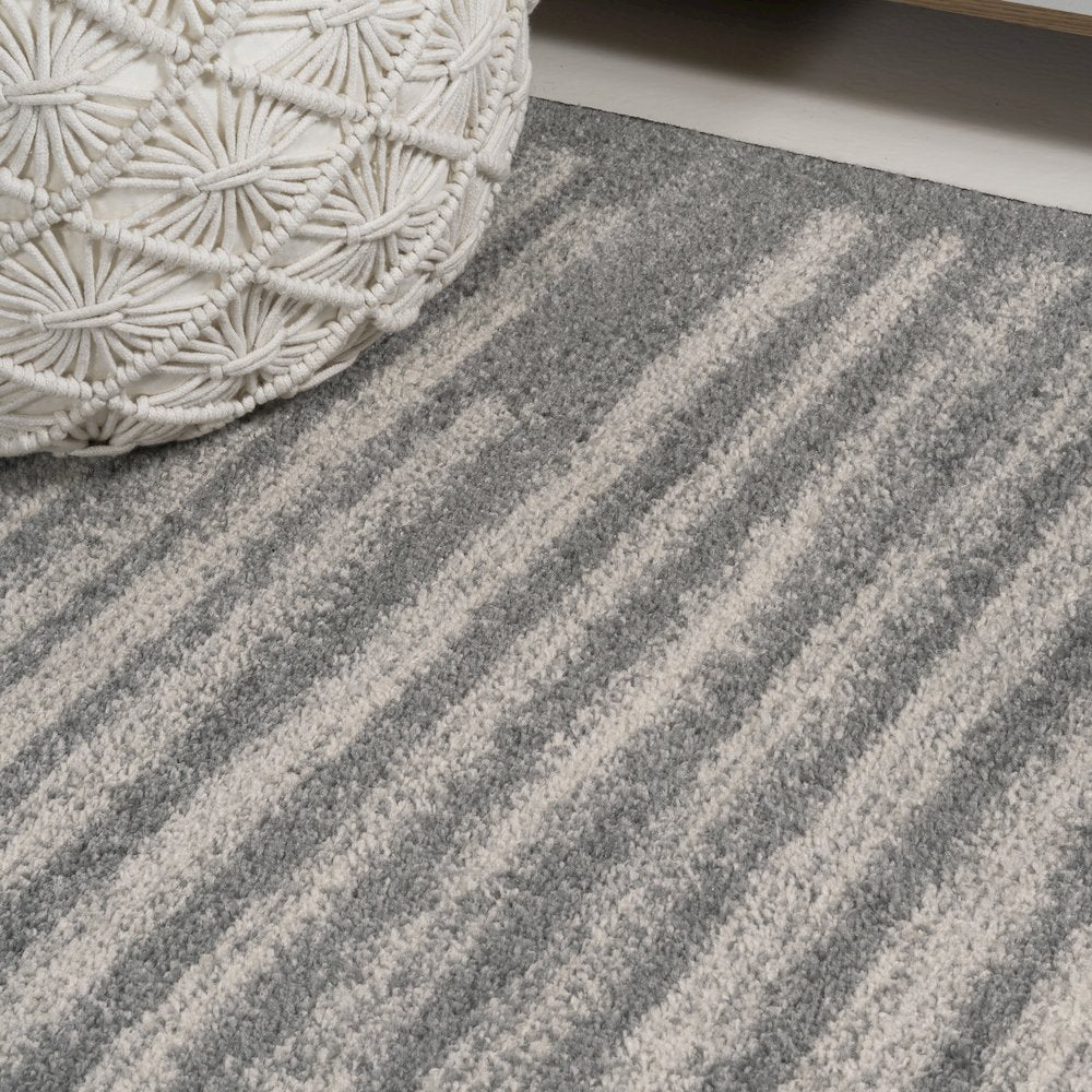Khalil Modern Berber Stripe Area Rug
