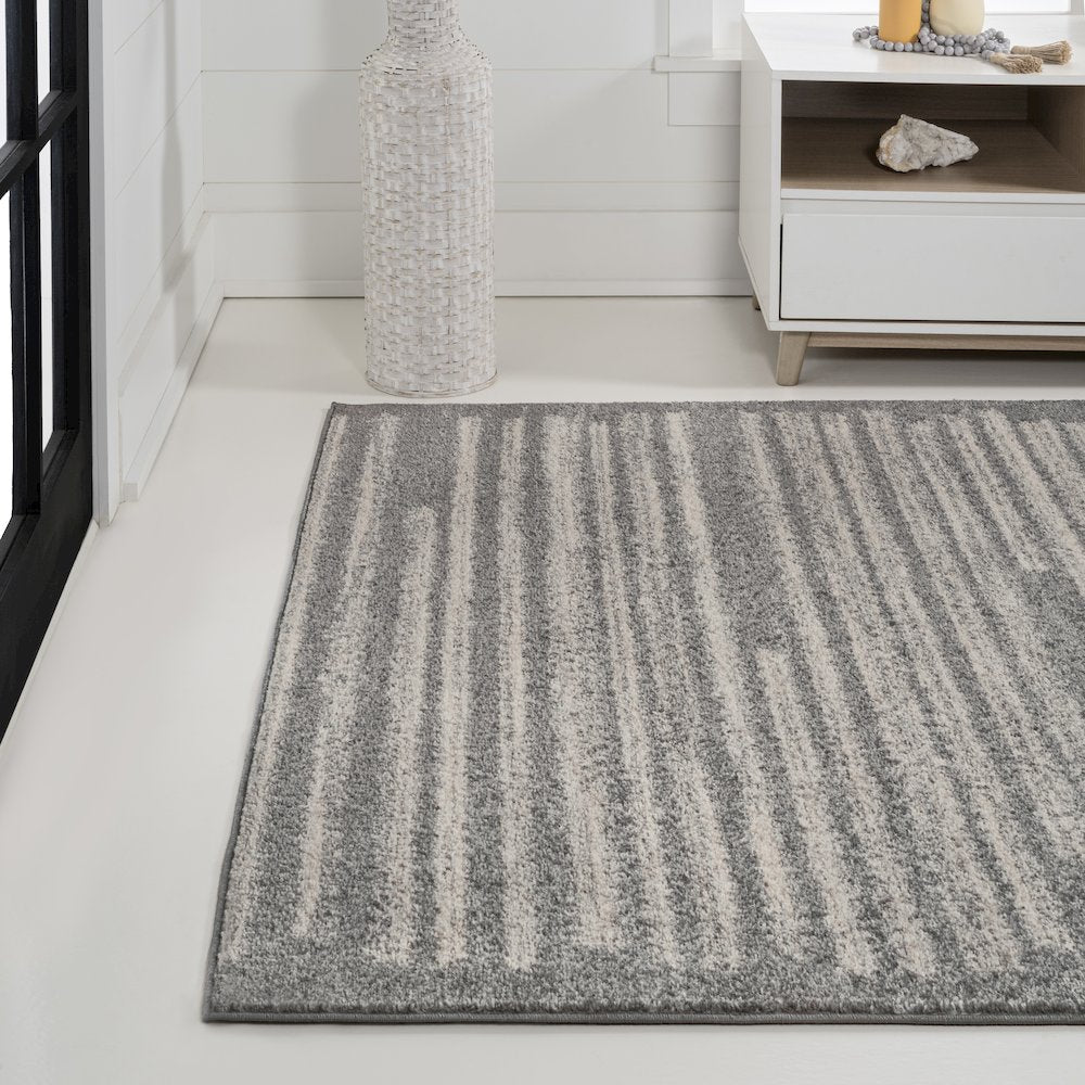 Khalil Modern Berber Stripe Area Rug