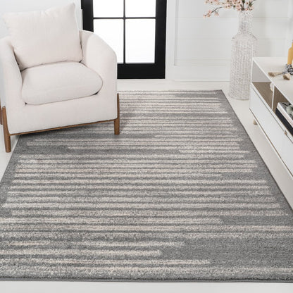 Khalil Modern Berber Stripe Area Rug
