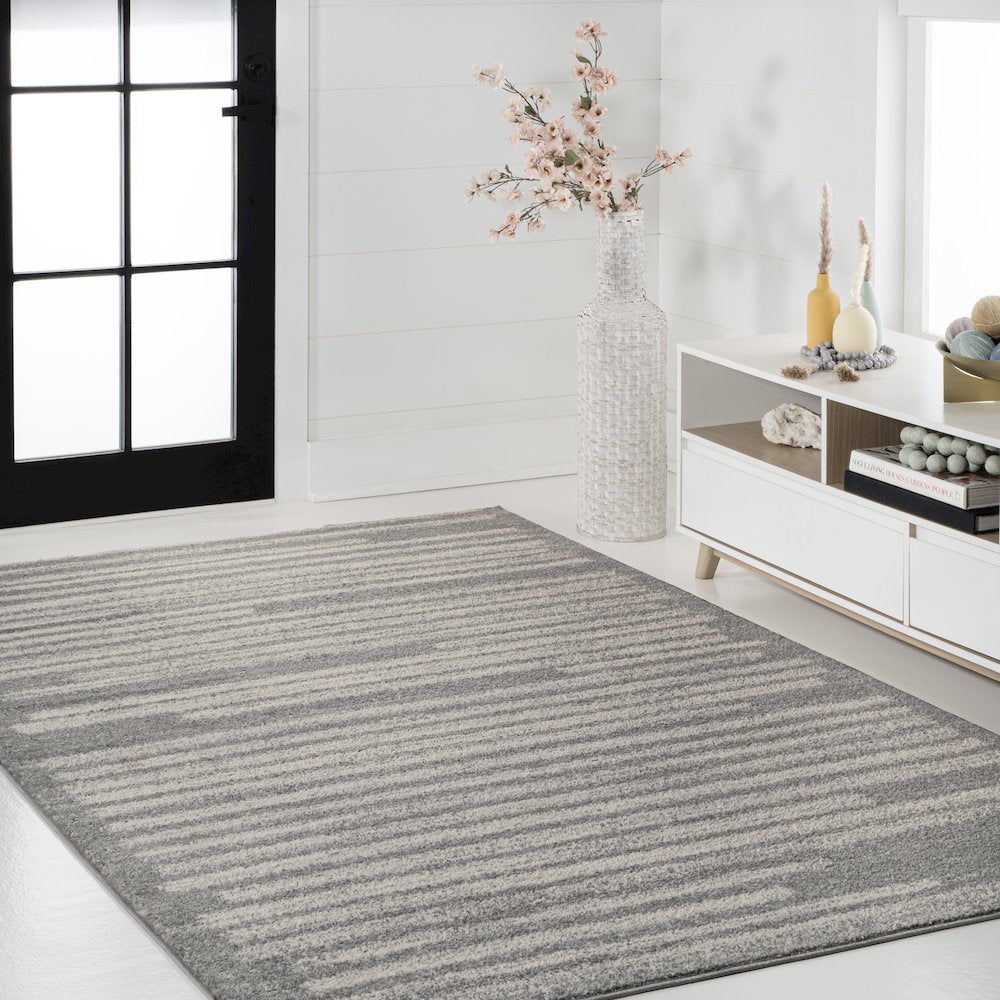 Khalil Modern Berber Stripe Area Rug