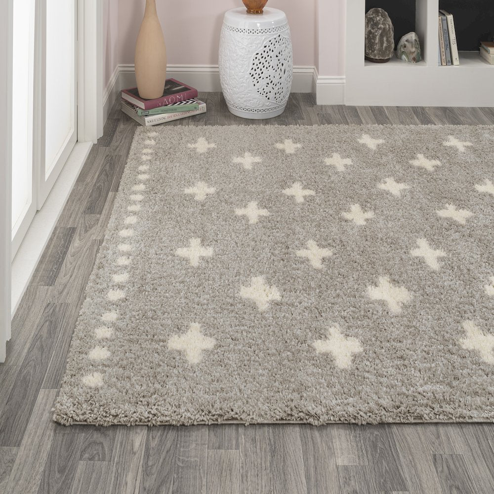 Cristo Berber Geometric Shag Area Rug