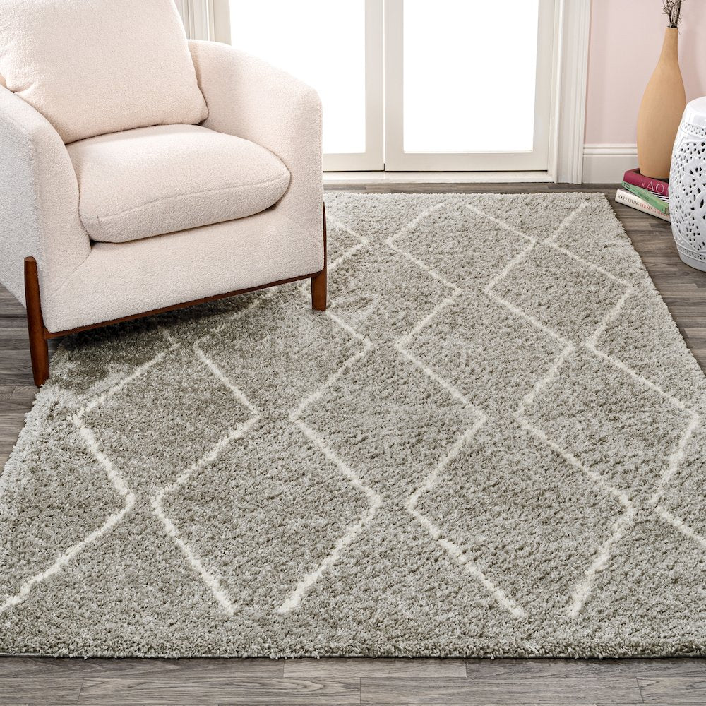 Cristo Berber Geometric Shag Area Rug