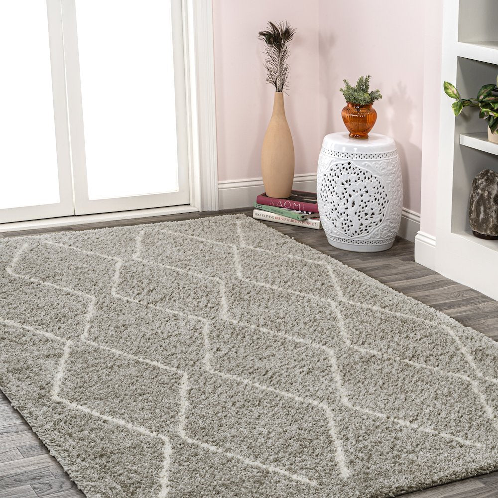Cristo Berber Geometric Shag Area Rug