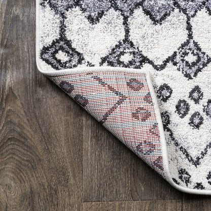 Azmar Moroccan Geometric Distressed Area Rug