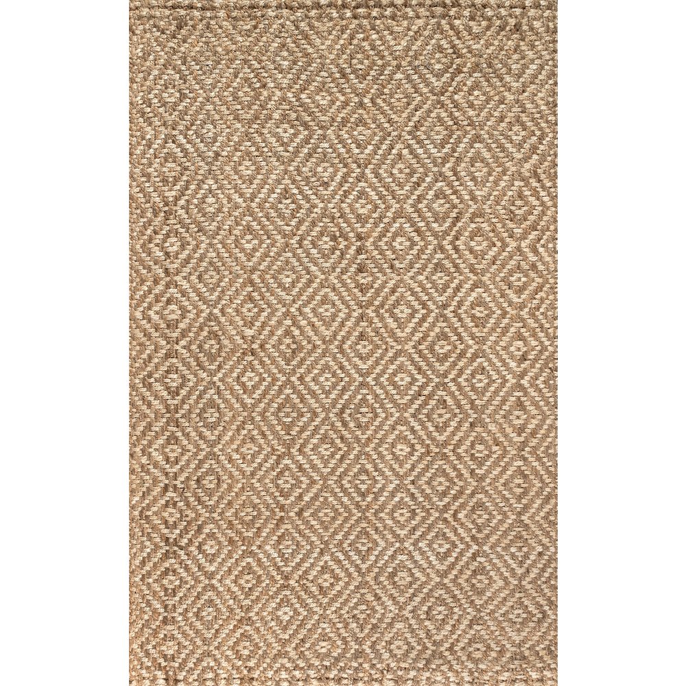 Hira Hand Woven Diamond Chunky Jute Area Rug