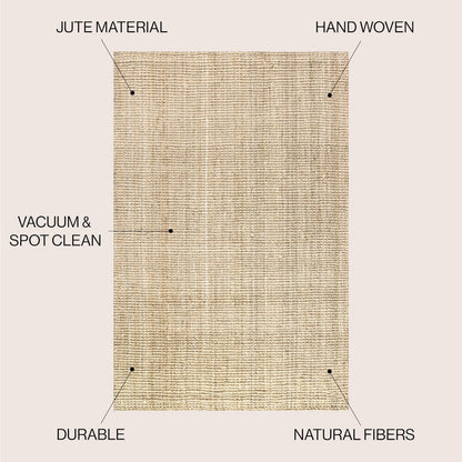 Hiro Hand Woven Chunky Jute Area Rug