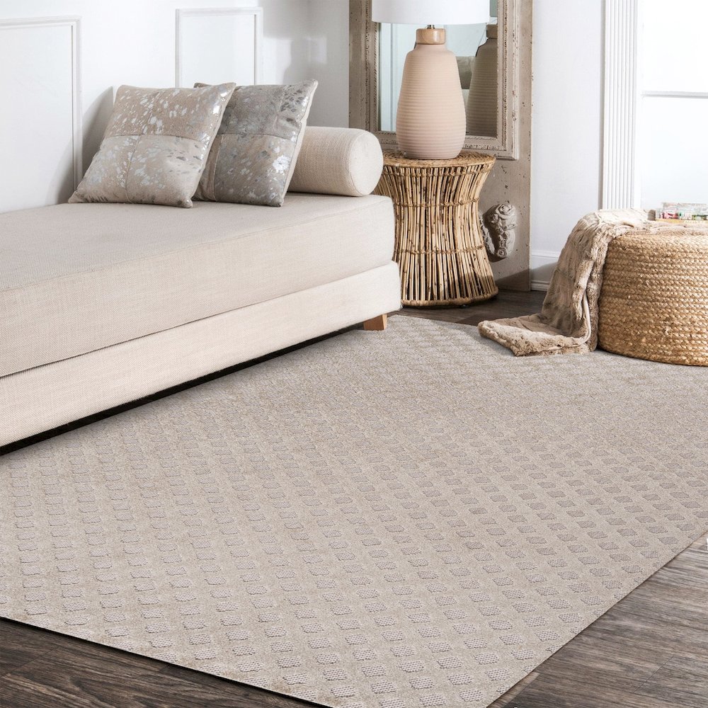Rabat High-Low Pile Mini Diamond Trellis Area Rug