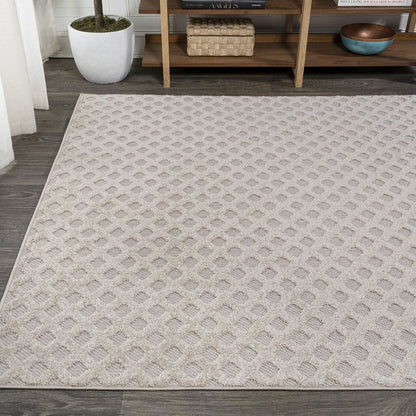 Rabat High-Low Pile Mini Diamond Trellis Area Rug