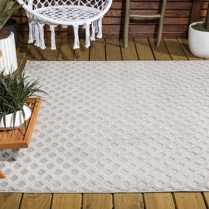 Rabat High-Low Pile Mini Diamond Trellis Area Rug