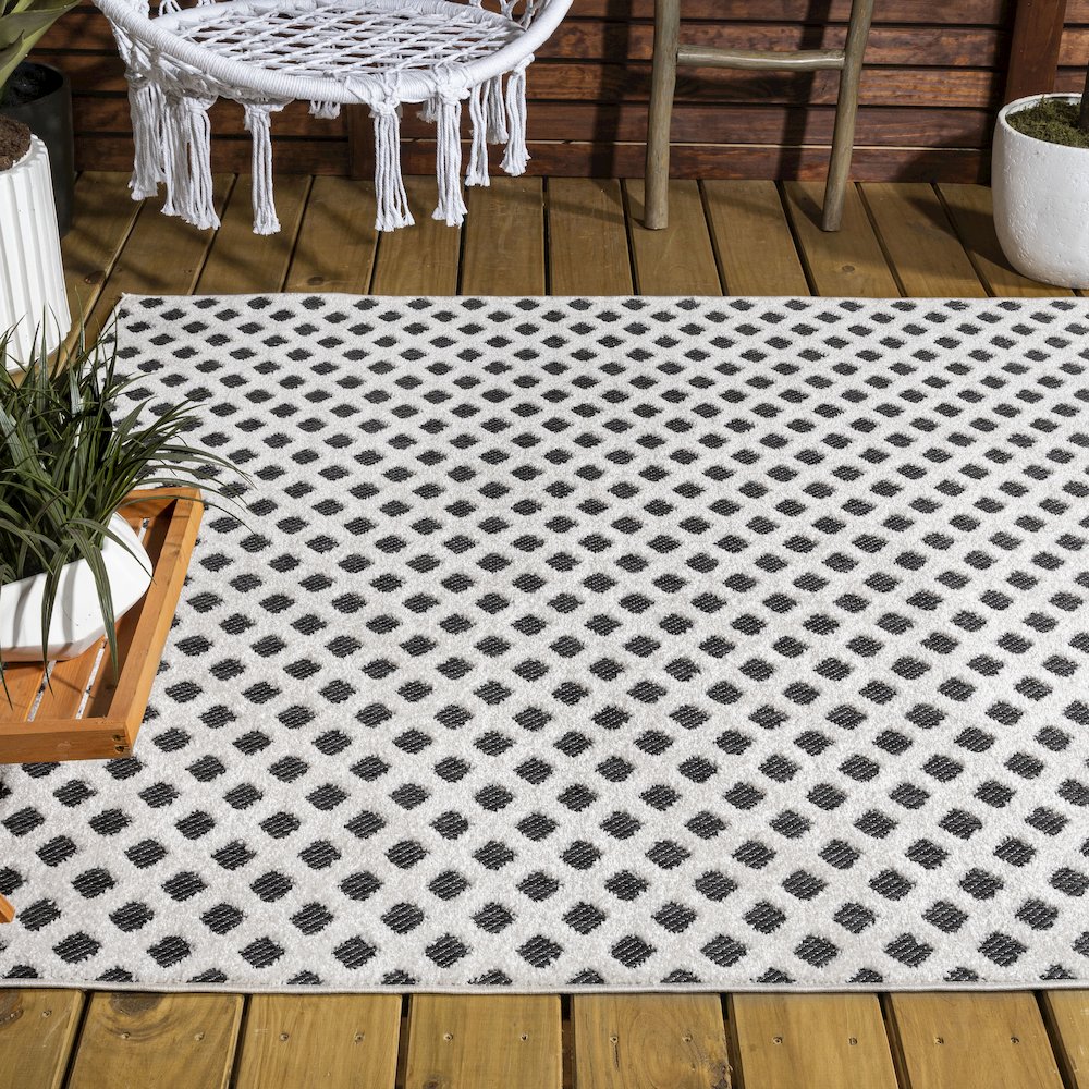 Rabat High-Low Pile Mini Diamond Trellis Area Rug