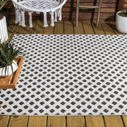 Rabat High-Low Pile Mini Diamond Trellis Area Rug