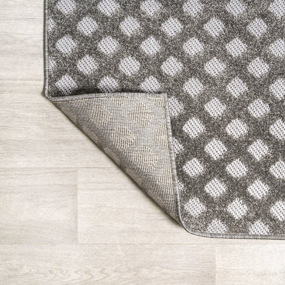 Rabat High-Low Pile Mini Diamond Trellis Area Rug