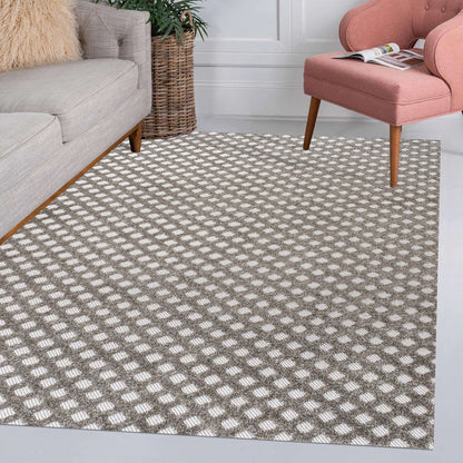 Rabat High-Low Pile Mini Diamond Trellis Area Rug