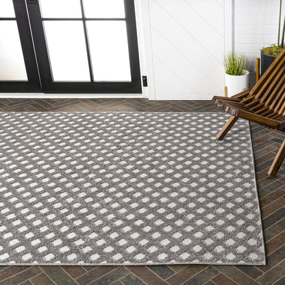 Rabat High-Low Pile Mini Diamond Trellis Area Rug