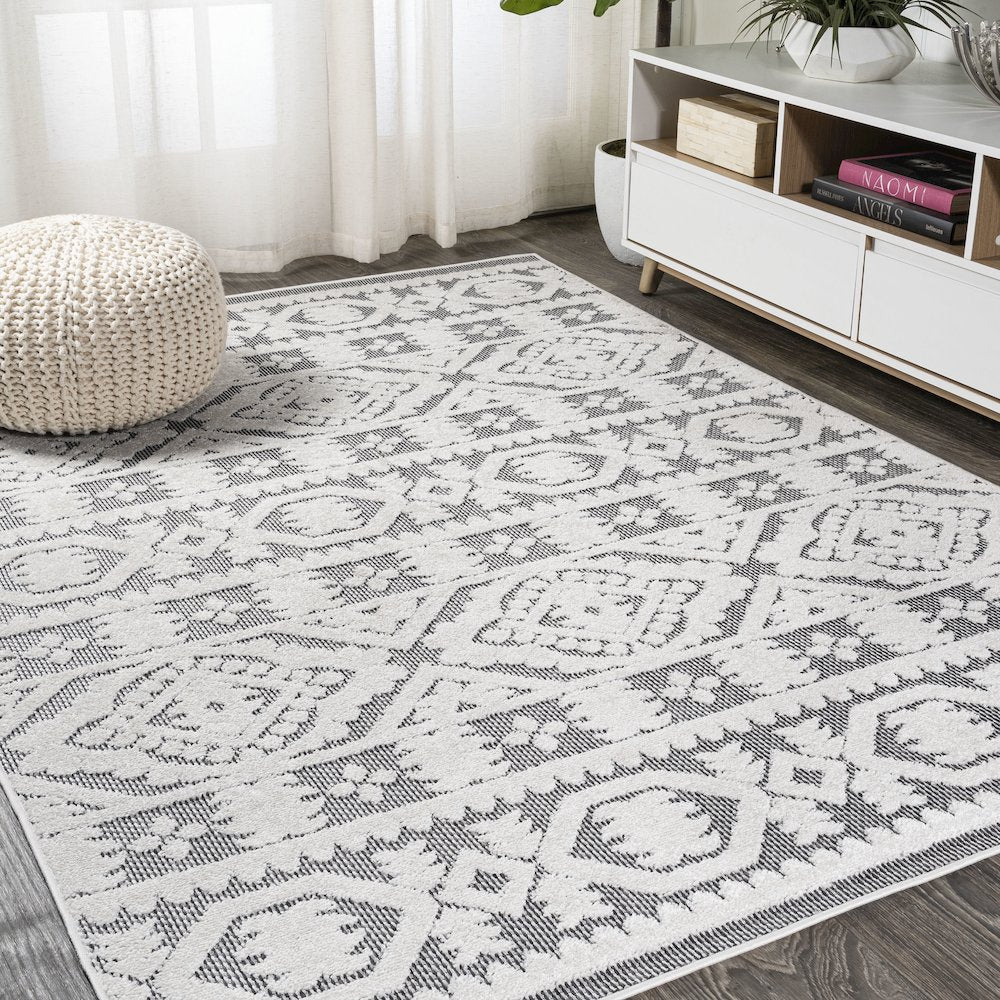 Citta High-Low Pile Mediterranean Tile Area Rug