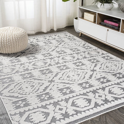 Citta High-Low Pile Mediterranean Tile Area Rug