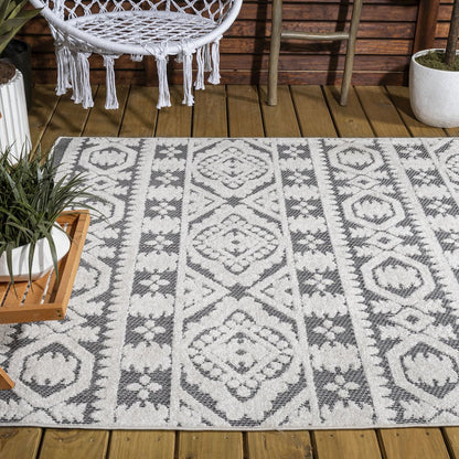 Citta High-Low Pile Mediterranean Tile Area Rug