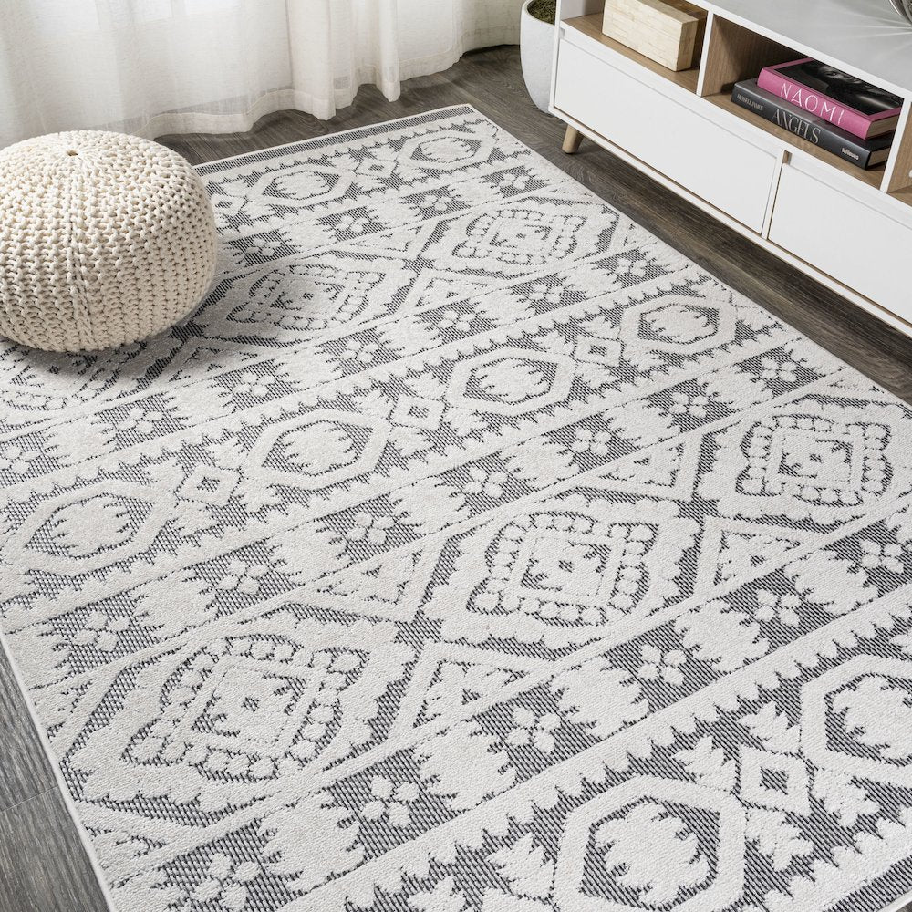 Citta High-Low Pile Mediterranean Tile Area Rug
