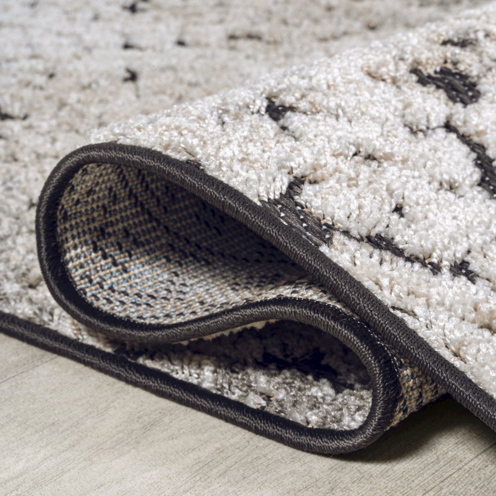 Duenas High-Low Shabby Damask Area Rug