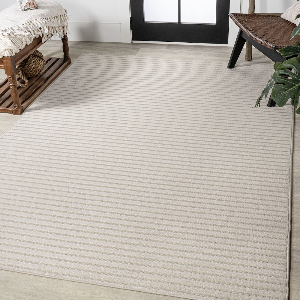 Aarhus Minimalist Scandi Striped Area Rug