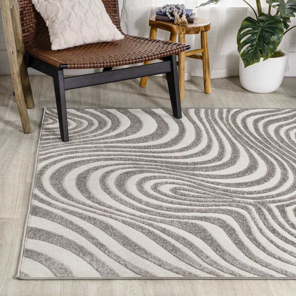 Maribo Abstract Groovy Striped Area Rug