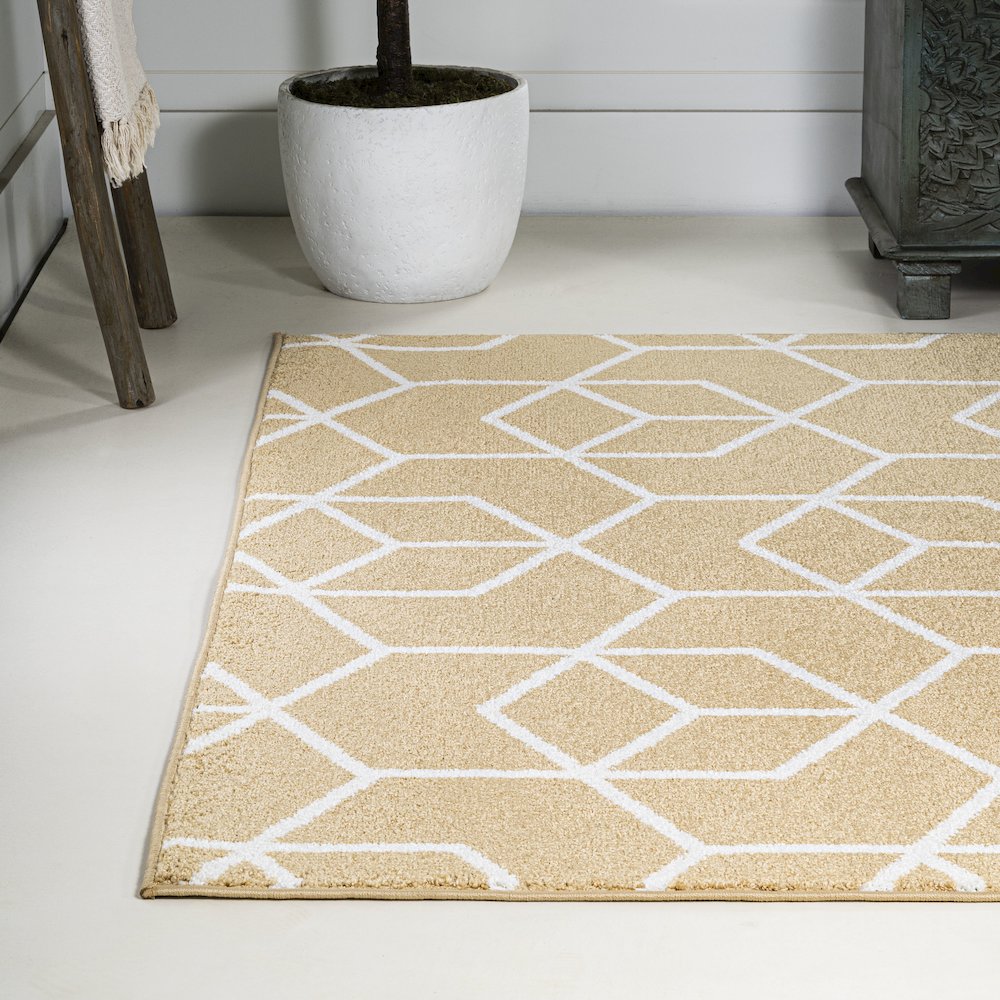 Tumbling Blocks Modern Geometric Area Rug