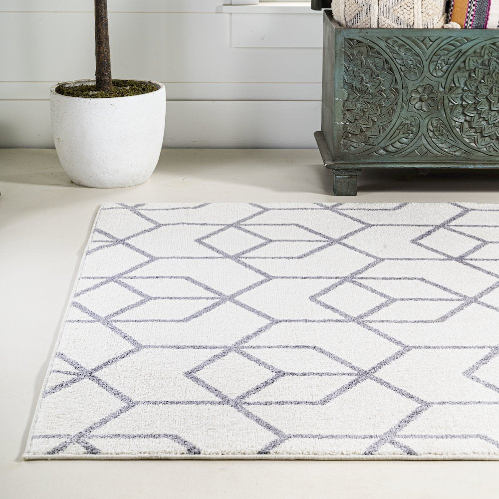 Tumbling Blocks Modern Geometric Area Rug