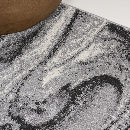 Viscon Abstract Marble Contemporary Area Rug