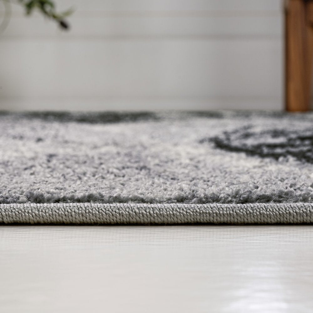 Viscon Abstract Marble Contemporary Area Rug