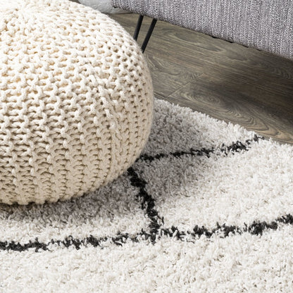 Inca Moroccan Diamond Shag Area Rug