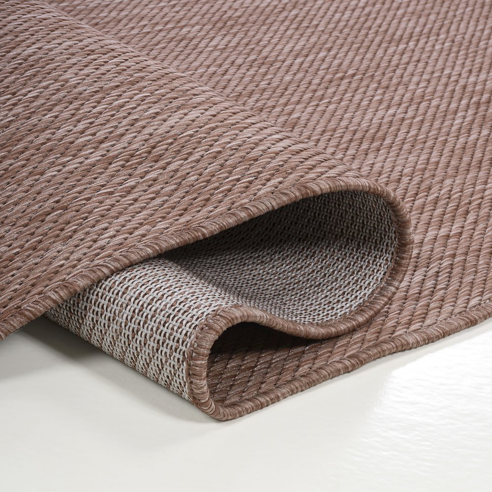 Miles Modern Minimalist Radius Corner SolidIndoor/Outdoor Shaped  Rug