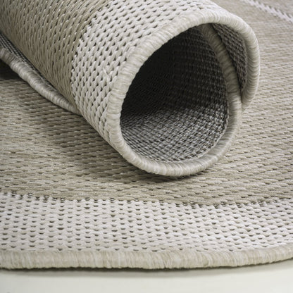 Jasper Modern Rustic Abstract Beige   Indoor/Outdoor Shaped  Rug