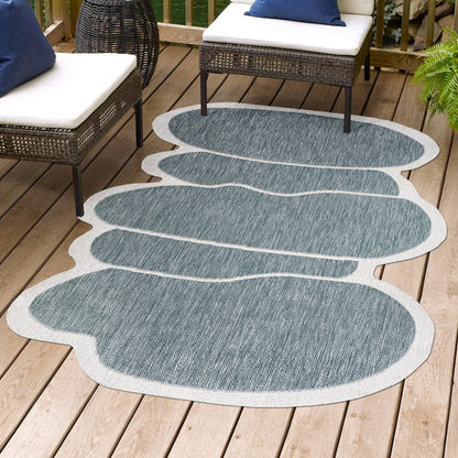 Jasper Modern Rustic AbstractIndoor/Outdoor Shaped  Rug
