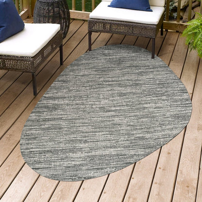 Callan Modern Rustic Abstract /Indoor/Outdoor Shaped  Rug