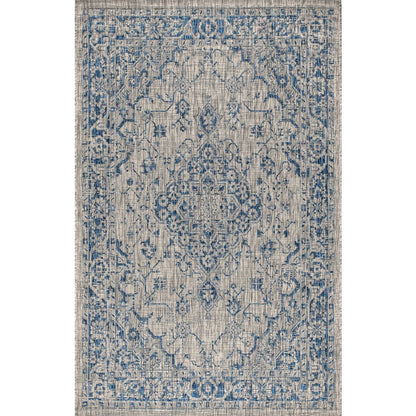 Rozetta Boho Medallion Textured Weave Indoor/Outdoor Area Rug