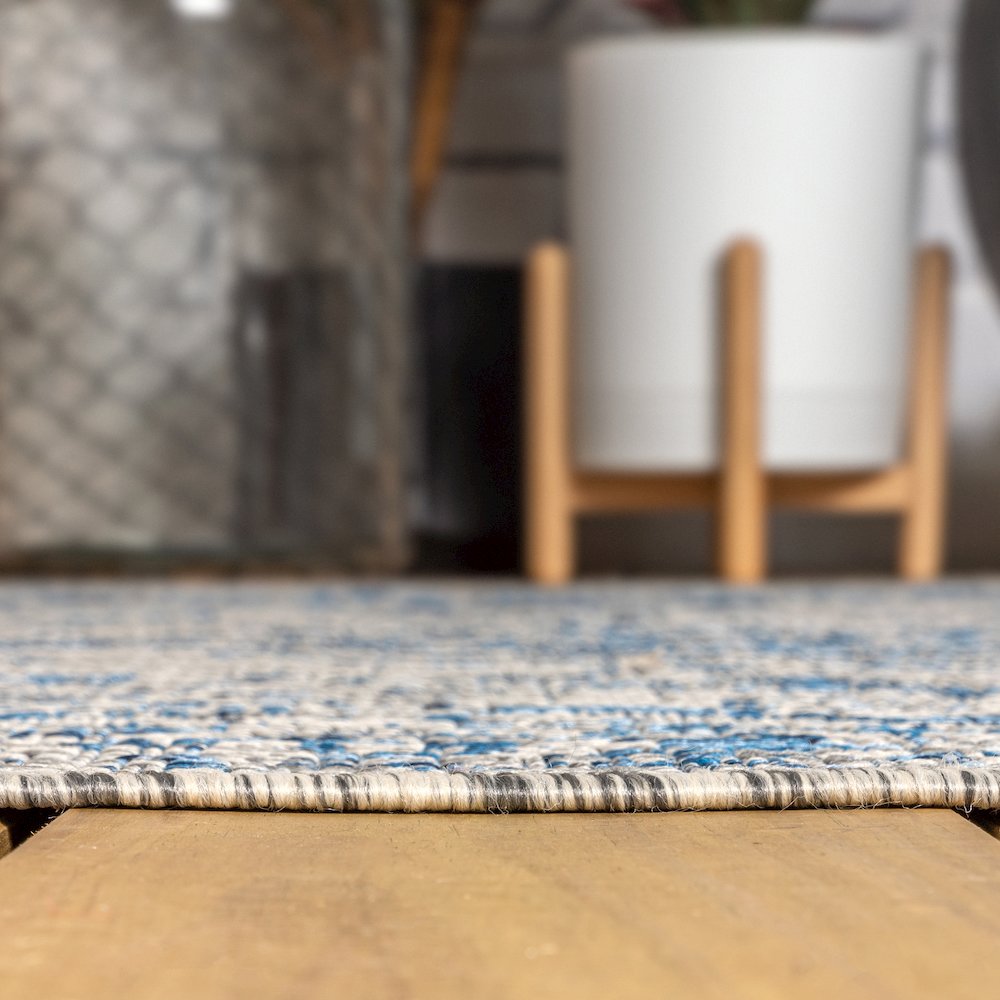 Rozetta Boho Medallion Textured Weave Indoor/Outdoor Area Rug