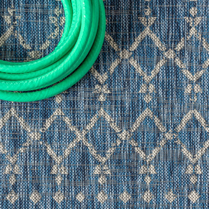 Ourika Moroccan Geometric Textured Weave Indoor/Outdoor Area Rug