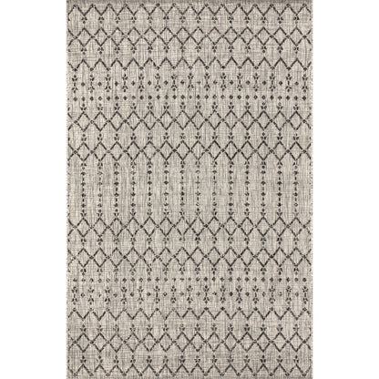 Ourika Moroccan Geometric Textured Weave Indoor/Outdoor Area Rug