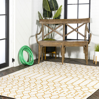Ourika Moroccan Geometric Textured Weave Indoor/Outdoor Area Rug