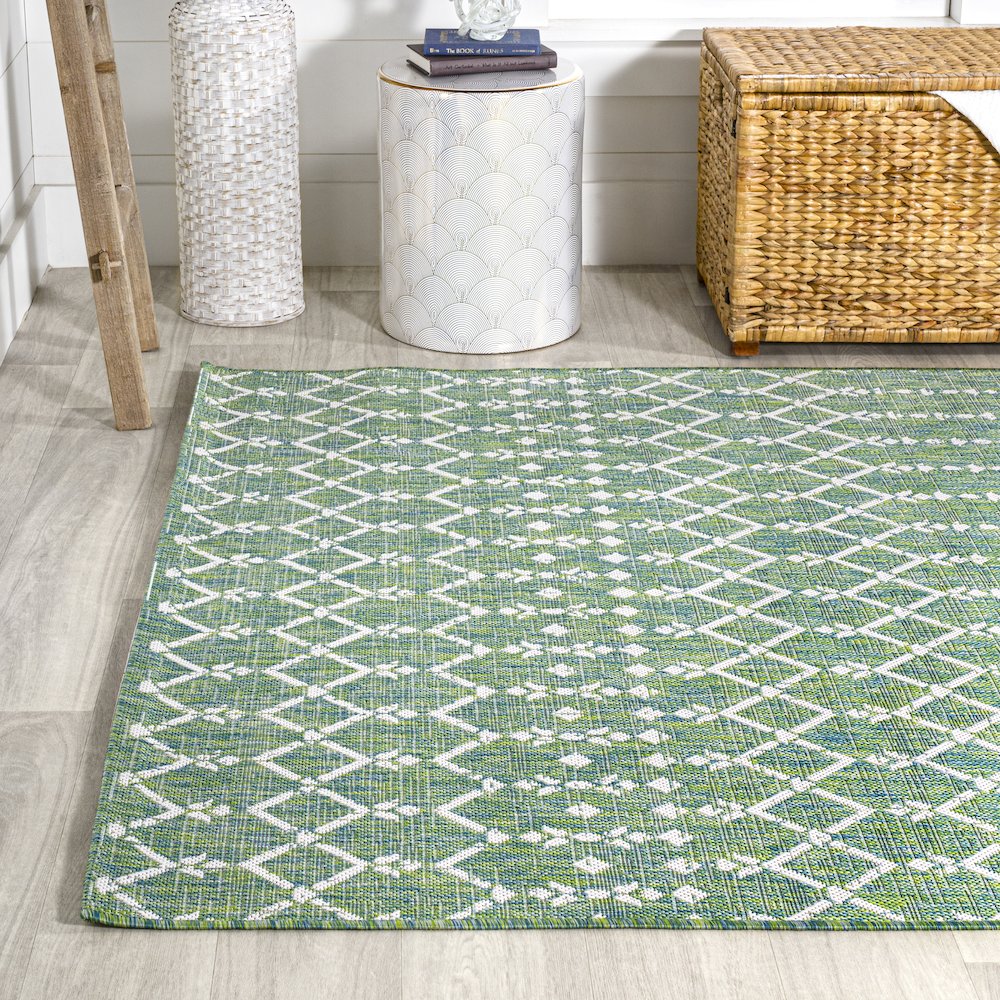 Ourika Moroccan Geometric Textured Weave Indoor/Outdoor Area Rug