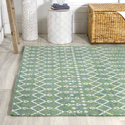 Ourika Moroccan Geometric Textured Weave Indoor/Outdoor Area Rug