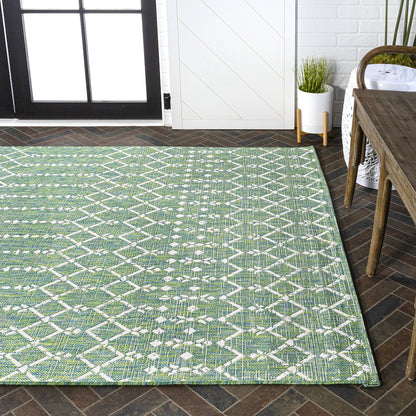 Ourika Moroccan Geometric Textured Weave Indoor/Outdoor Area Rug
