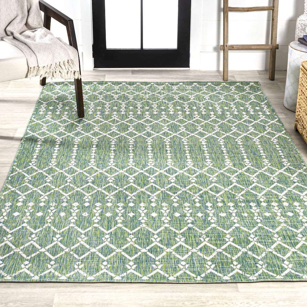 Ourika Moroccan Geometric Textured Weave Indoor/Outdoor Area Rug