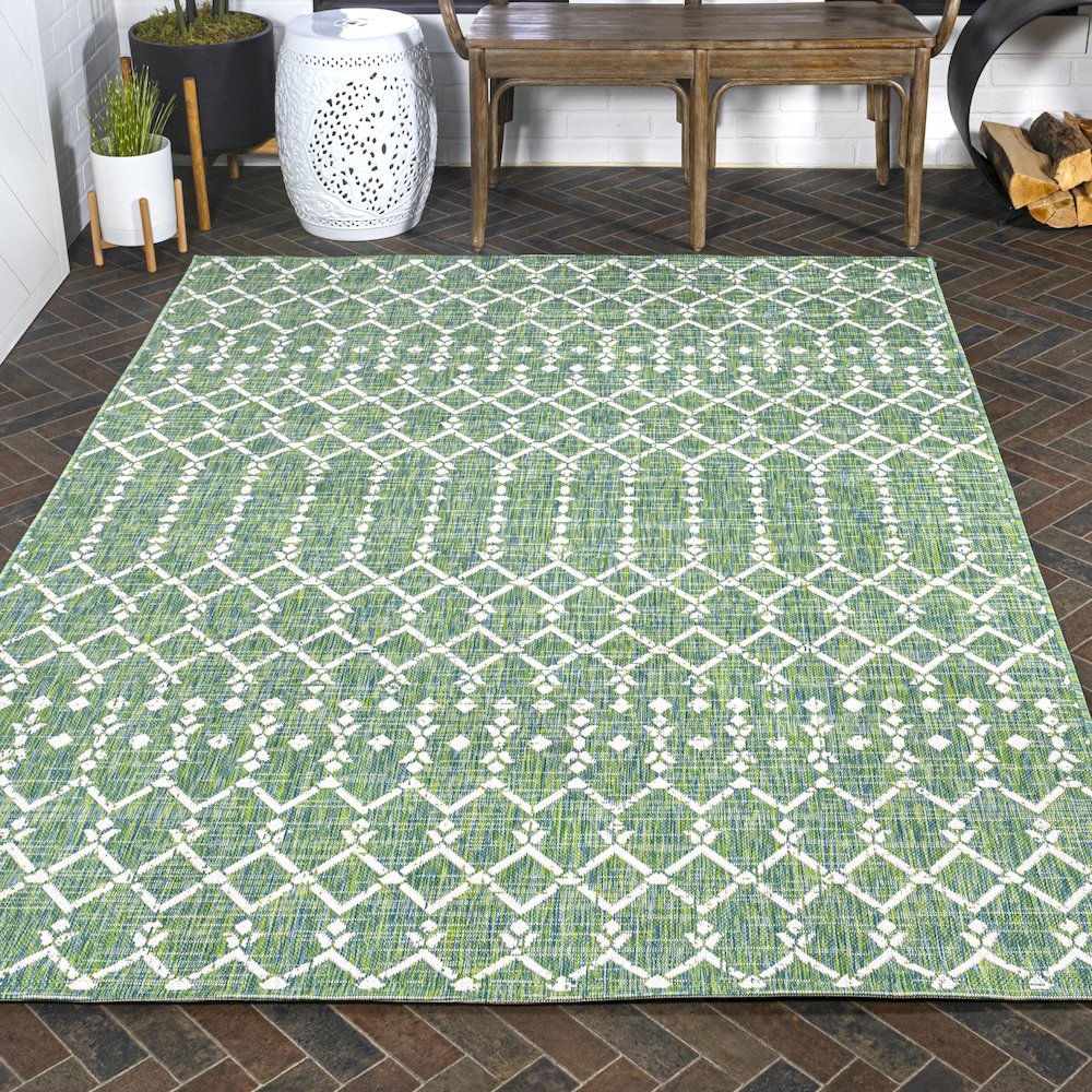 Ourika Moroccan Geometric Textured Weave Indoor/Outdoor Area Rug