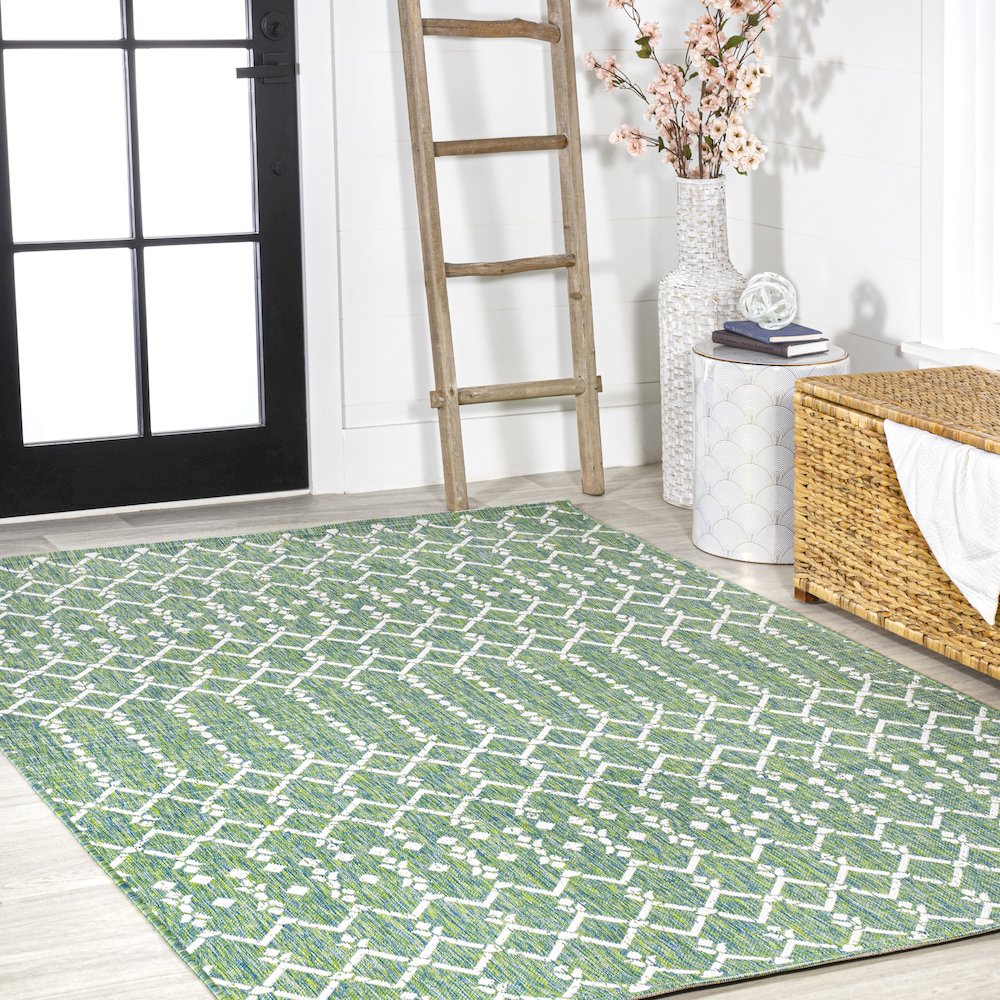 Ourika Moroccan Geometric Textured Weave Indoor/Outdoor Area Rug