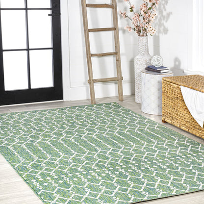 Ourika Moroccan Geometric Textured Weave Indoor/Outdoor Area Rug