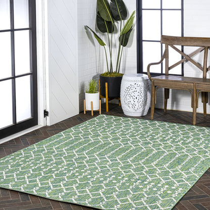 Ourika Moroccan Geometric Textured Weave Indoor/Outdoor Area Rug