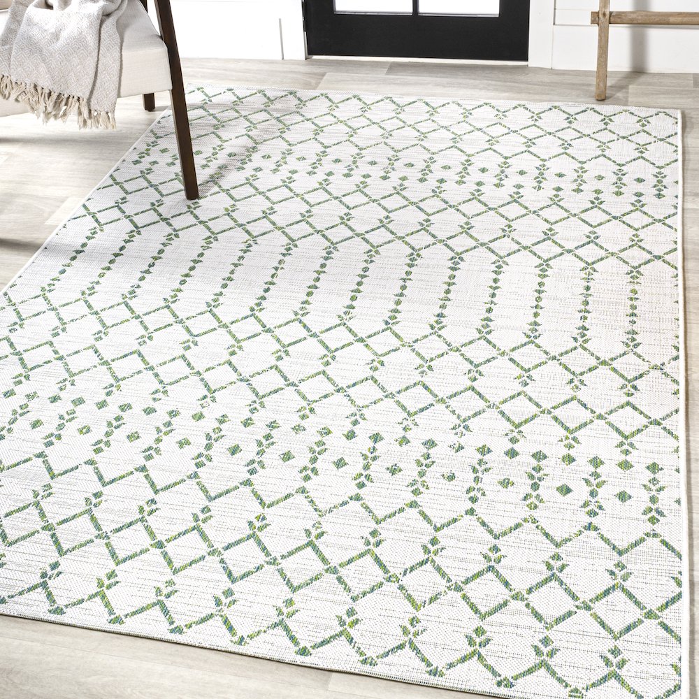 Ourika Moroccan Geometric Textured Weave Indoor/Outdoor Area Rug